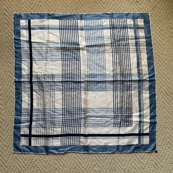 Elizabeth Roma Plaid Silk Scarf - Picture 3 of 12